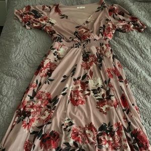 Maurice’s Pink Floral Maxi-Dress
